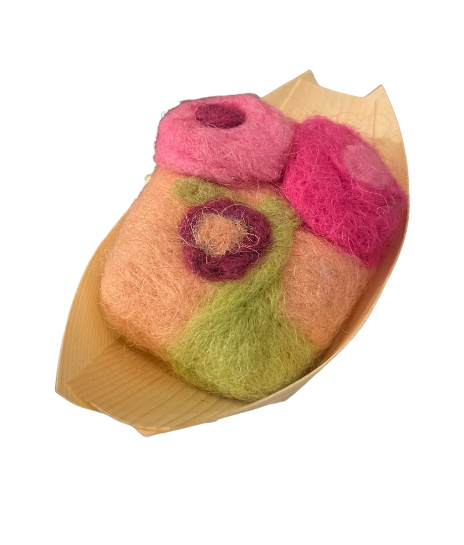 Handmade Flower Scented Soap Wrapped in a Felted Wool by Noami Handmade Flower Scented Soap Wrapped in a Felted Wool by Noami